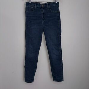 MADEWELL $128 Womens 29 Dark Wash 10" High Rise Stretch Skinny Jeans HH17